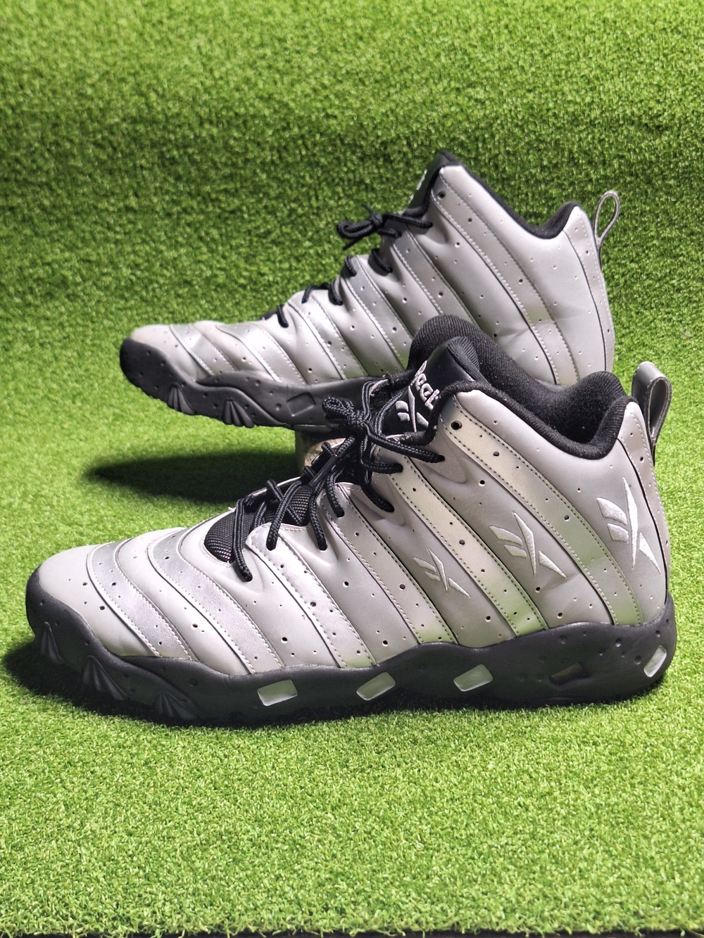 Reebok Frank Thomas Big Hurt Mens Size 13 M44186 Silver Trainers Tech 90’s 2014